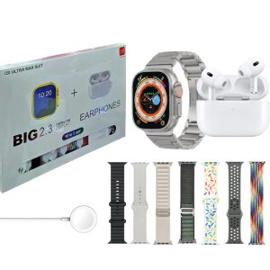 Smartwatch i20 Max Ultra 7 Manillas + Audifonos Airpods Pro Combo