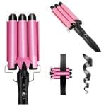 Rizadora Onduladora Triple Tubo Ceramico Pinza Rizadora