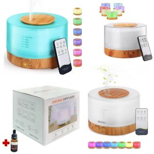 Humidificador Led Remoto + Control + Esencia Humificador 300ML