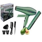 Secador De Pelo + Plancha Cabello Aguacate Combo