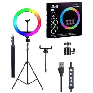Aro De Luz Multicolor 33 cm RGB + Trípode