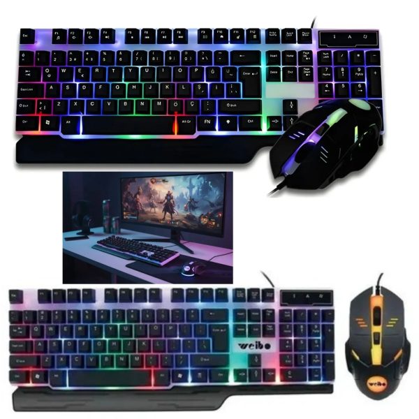 Teclado Gamer + Mouse Original Weibo Combo